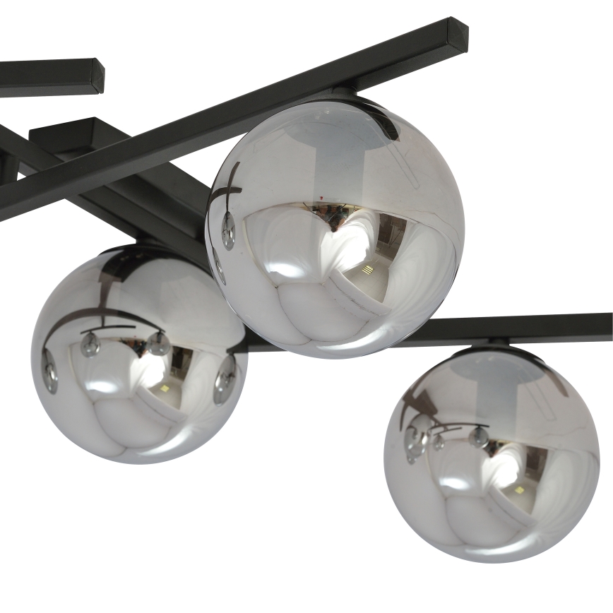 Plafón SMART 4xE14/10W/230V negro/gris