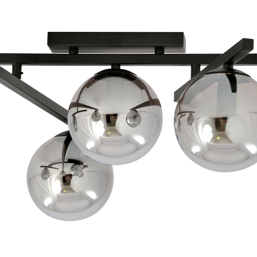 Plafón SMART 4xE14/10W/230V negro/gris