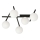 Plafón SMART 5xE14/10W/230V negro/blanco