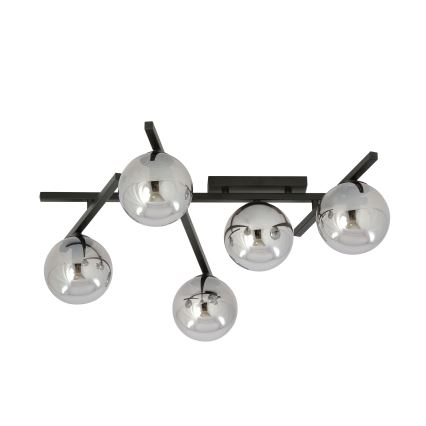 Plafón SMART 5xE14/10W/230V negro/gris