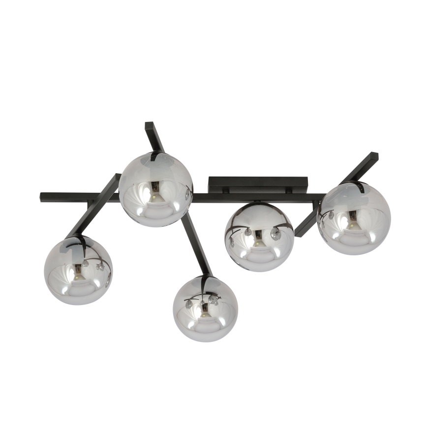 Plafón SMART 5xE14/10W/230V negro/gris