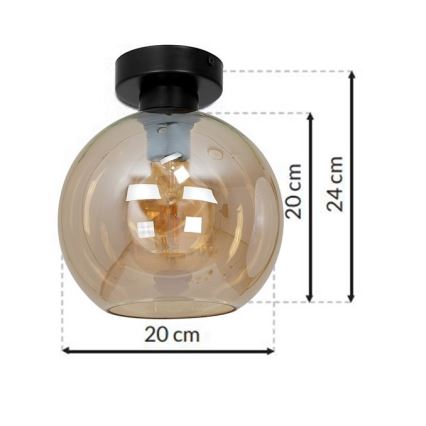 Plafón SOFIA 1xE27/60W/230V marrón