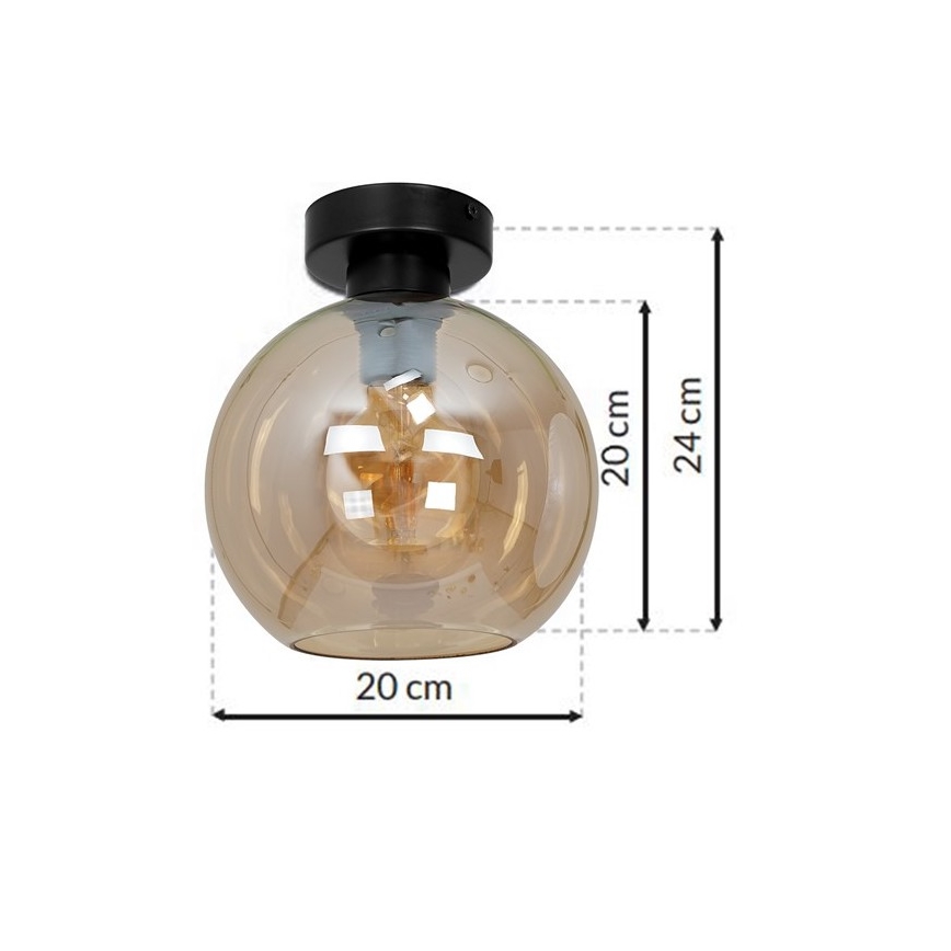 Plafón SOFIA 1xE27/60W/230V marrón