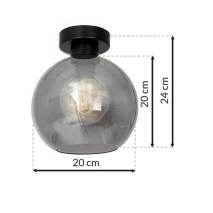 Plafón SOFIA 1xE27/60W/230V negro