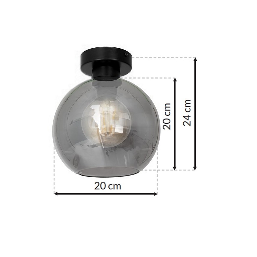 Plafón SOFIA 1xE27/60W/230V negro