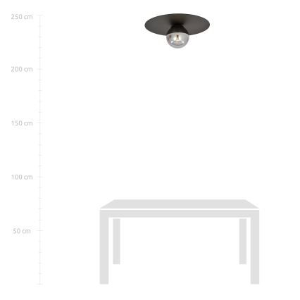 Plafón SOLAR 1xE14/10W/230V negro/gris