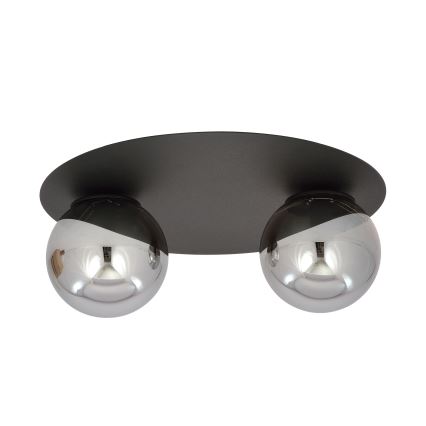 Plafón SOLAR 2xE14/10W/230V negro/gris