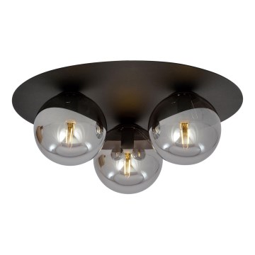 Plafón SOLAR 3xE14/10W/230V negro/gris