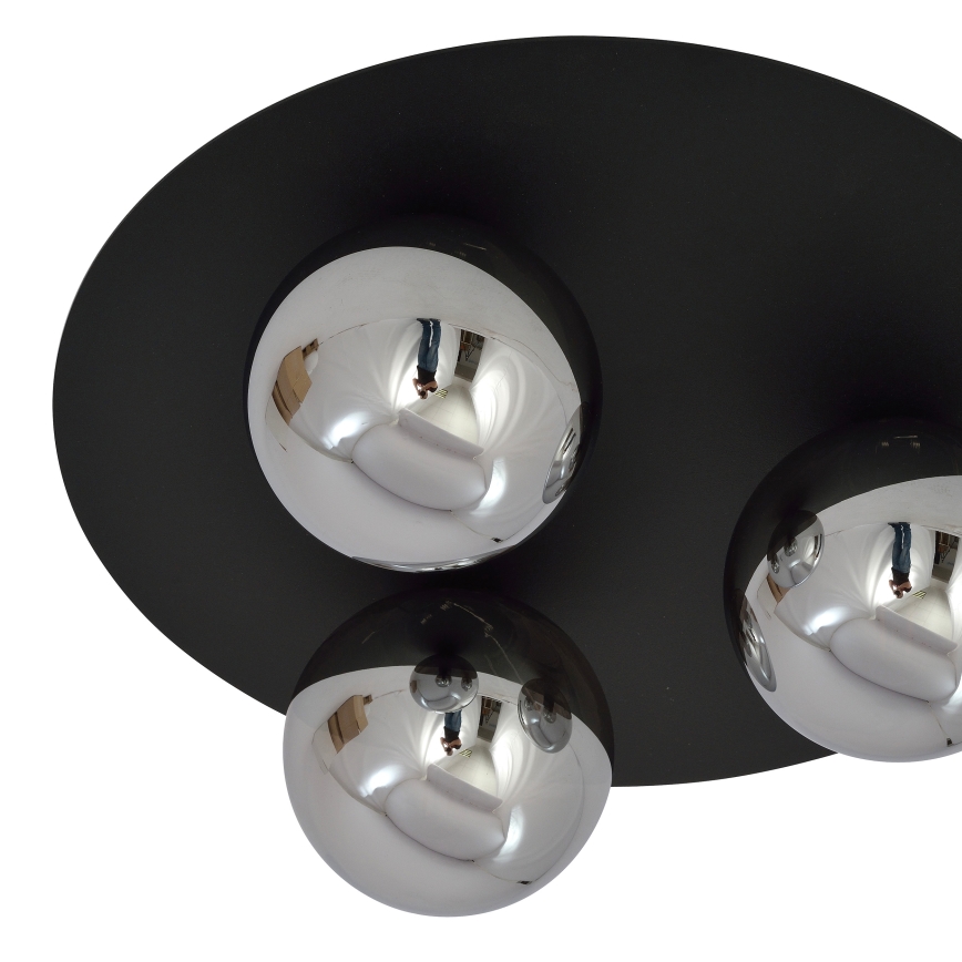 Plafón SOLAR 3xE14/10W/230V negro/gris