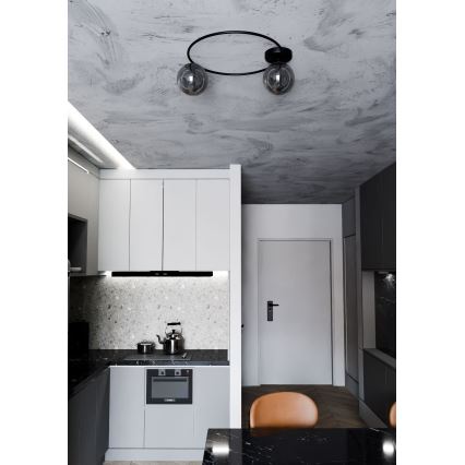 Plafón SOPRA 2xE14/10W/230V negro