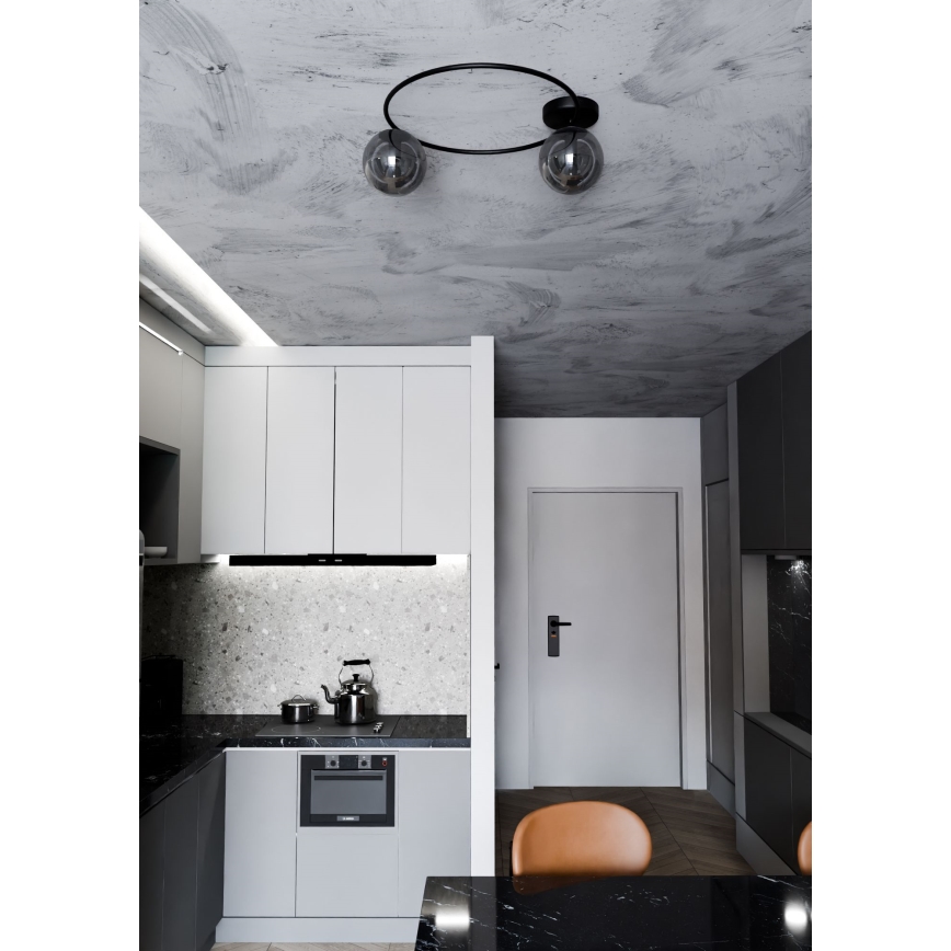 Plafón SOPRA 2xE14/10W/230V negro