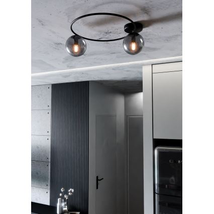 Plafón SOPRA 2xE14/10W/230V negro