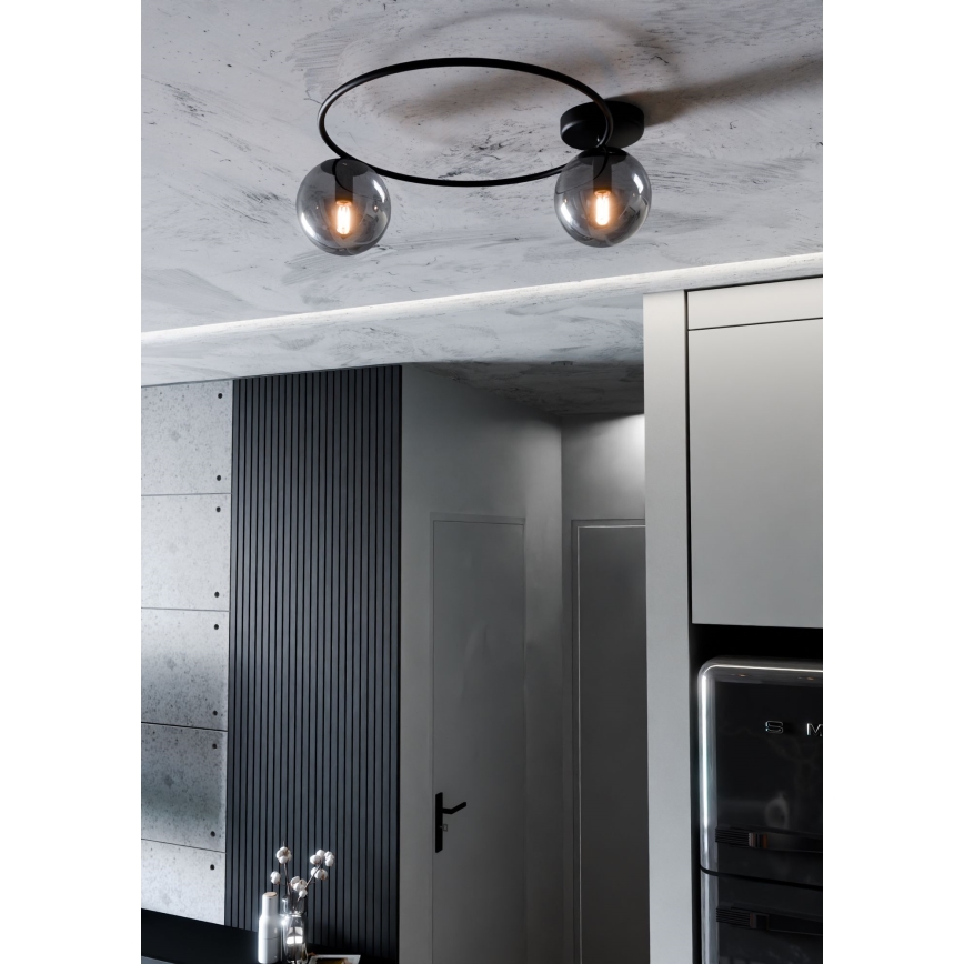 Plafón SOPRA 2xE14/10W/230V negro