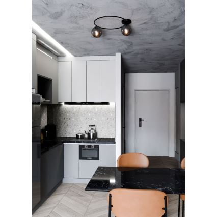 Plafón SOPRA 2xE14/10W/230V negro