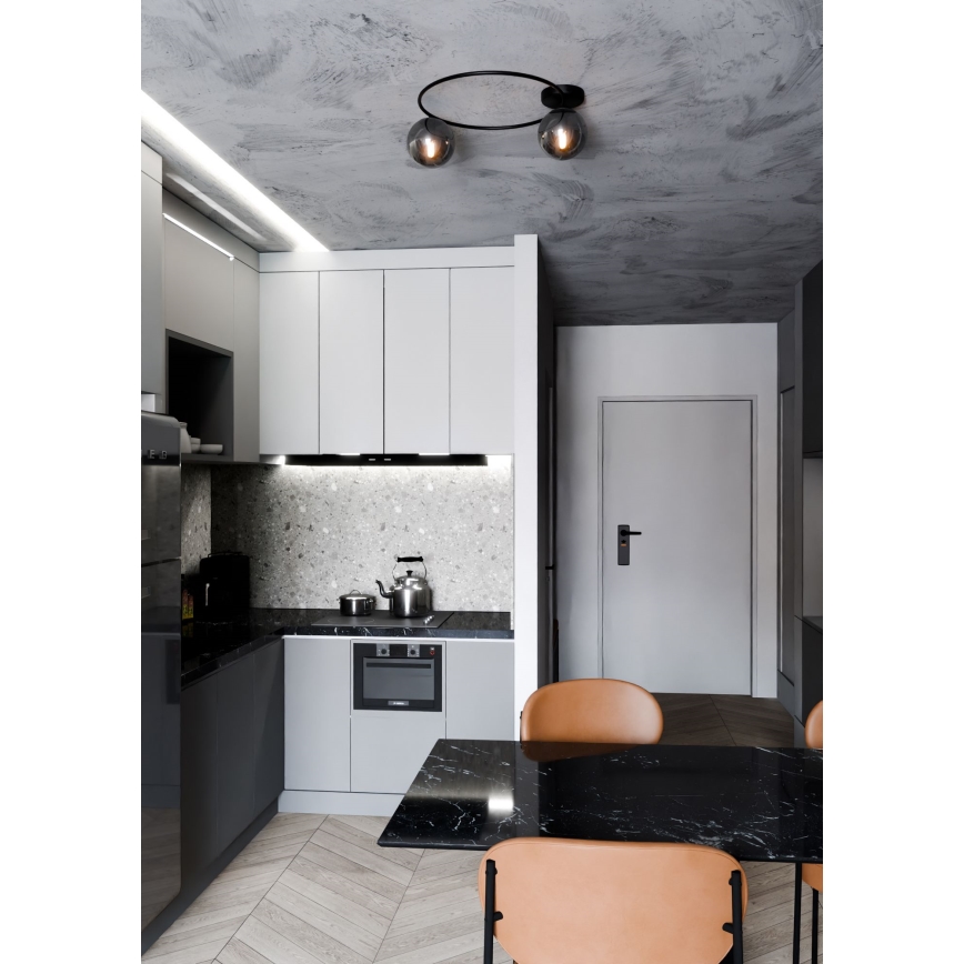 Plafón SOPRA 2xE14/10W/230V negro