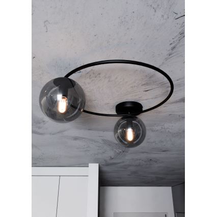 Plafón SOPRA 2xE14/10W/230V negro