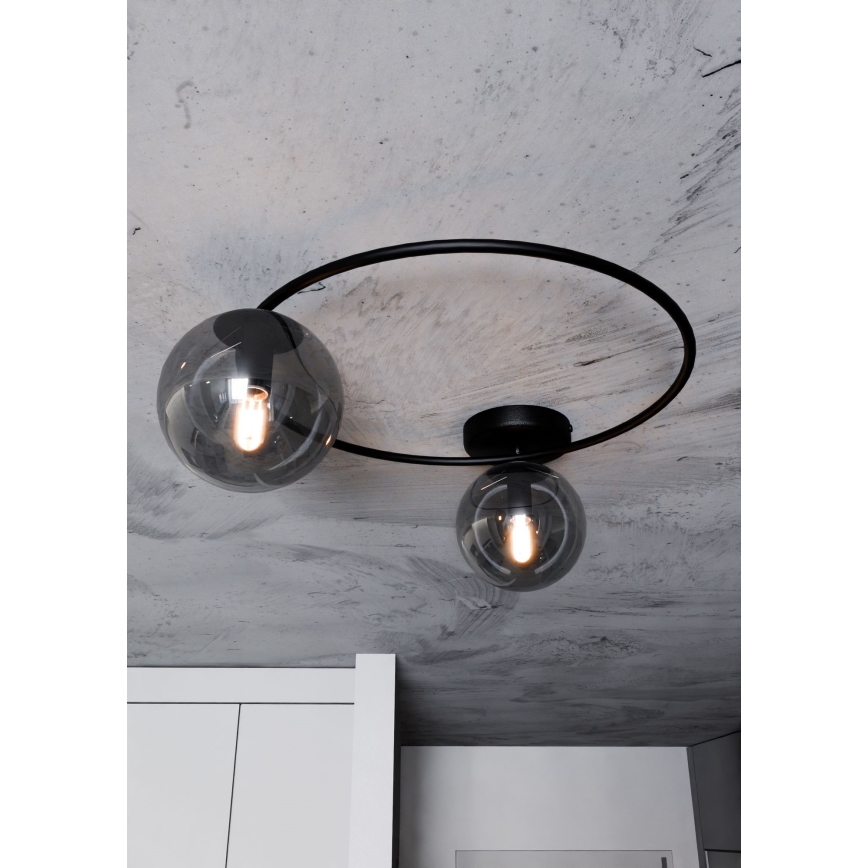 Plafón SOPRA 2xE14/10W/230V negro
