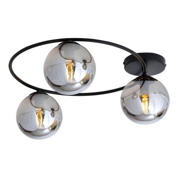 Plafón SOPRA 3xE14/10W/230V negro