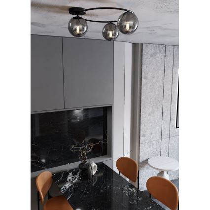 Plafón SOPRA 3xE14/10W/230V negro