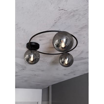 Plafón SOPRA 3xE14/10W/230V negro