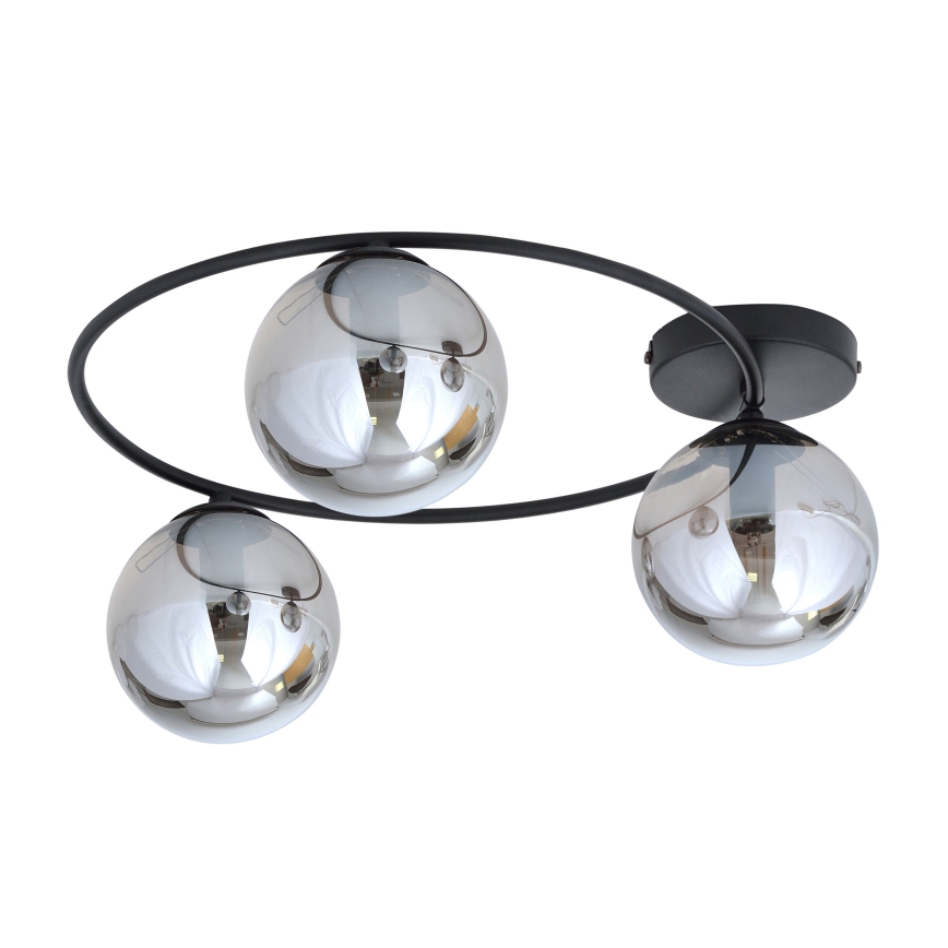 Plafón SOPRA 3xE14/10W/230V negro