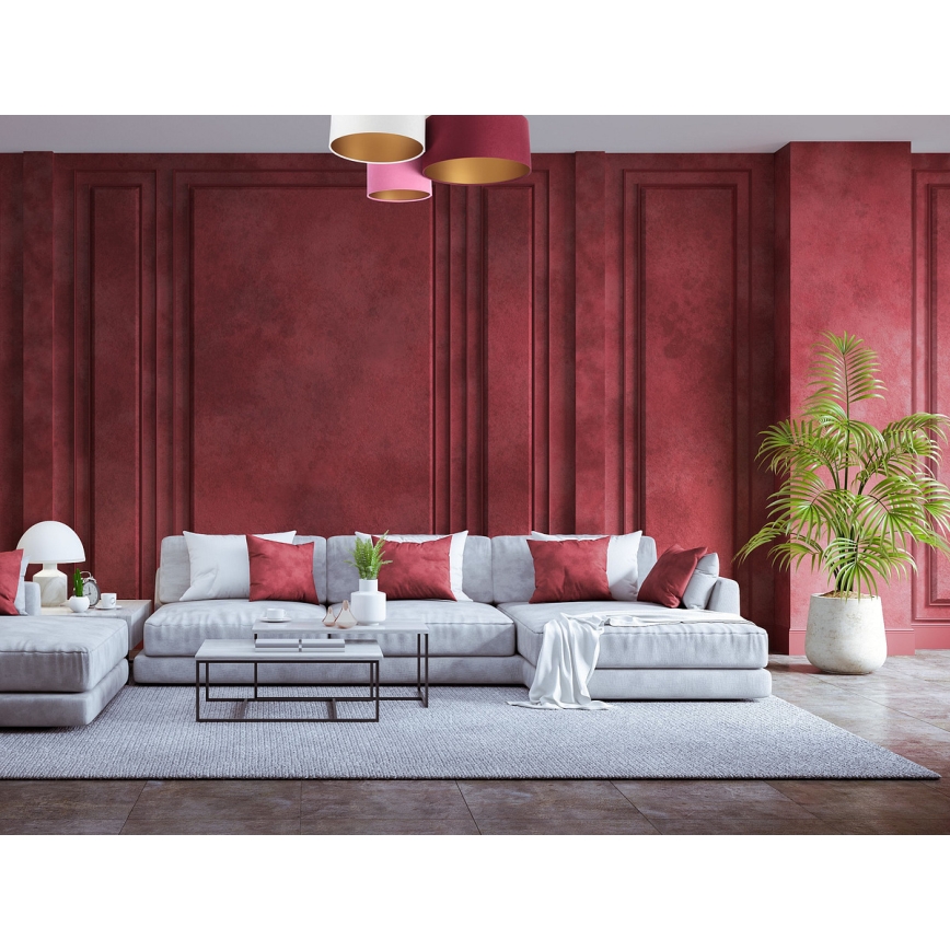 Plafón SPACE 3xE27/60W/230V rojo/blanco/rosa