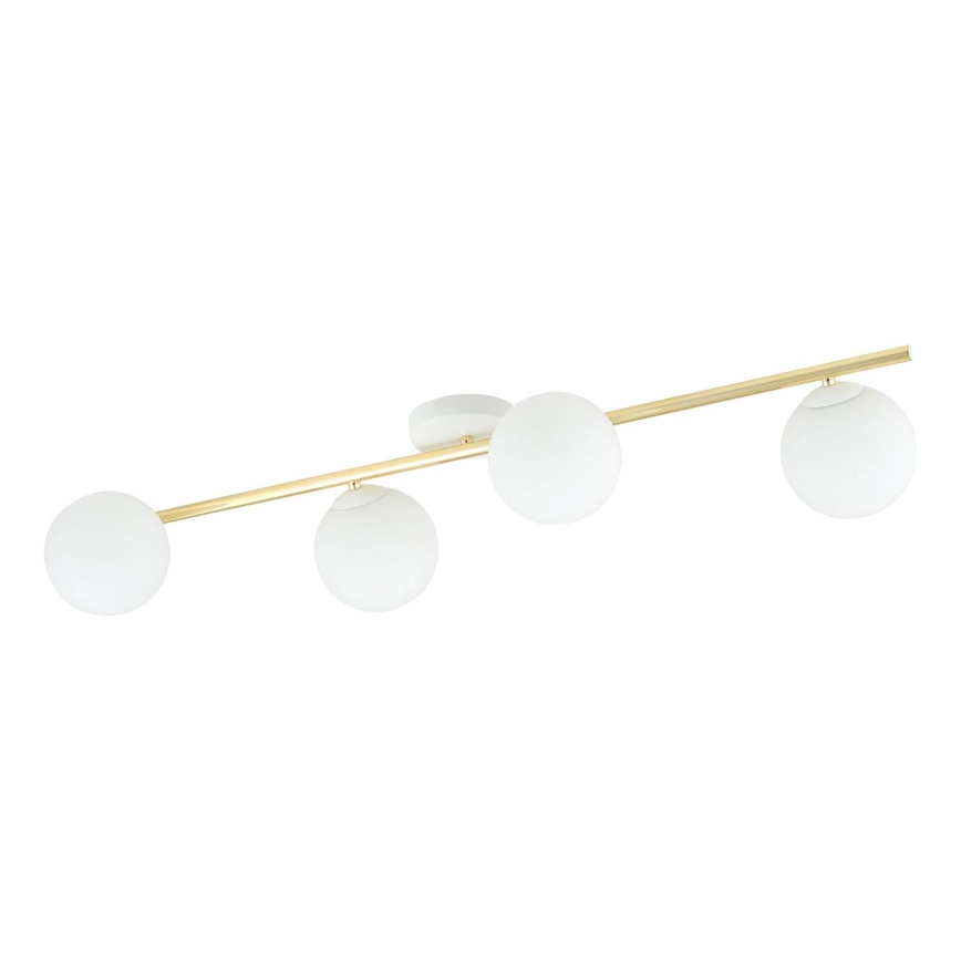Plafón SPLENDI 4xE14/10W/230V blanco/dorado