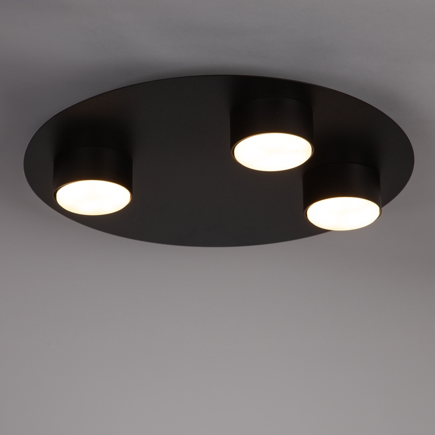 Plafón STAR 3xGX53/12W/230V negro
