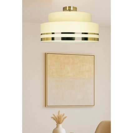 Plafón TAMI 1xE27/60W/230V beige/dorado