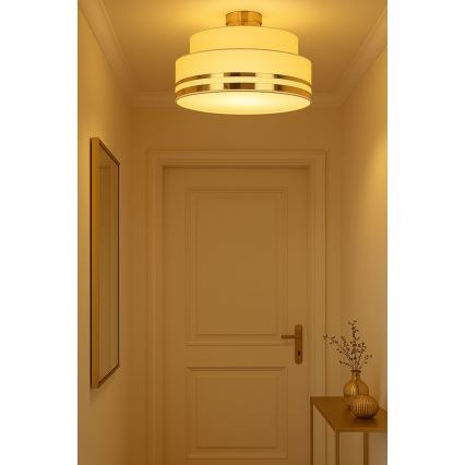 Plafón TAMI 1xE27/60W/230V beige/dorado
