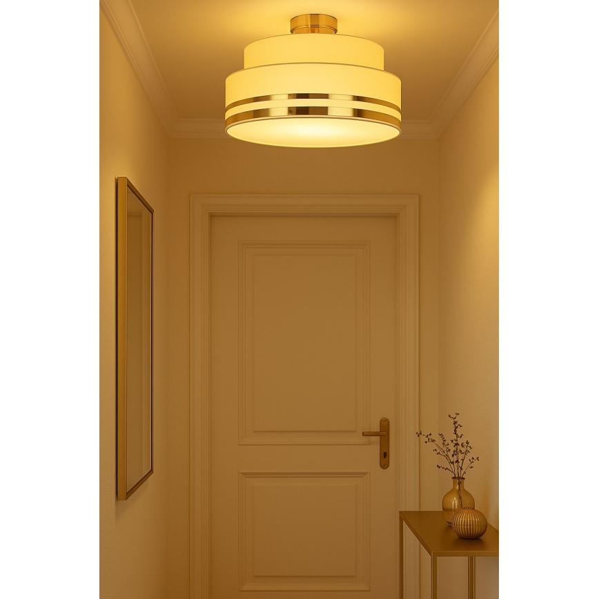 Plafón TAMI 1xE27/60W/230V beige/dorado