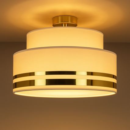 Plafón TAMI 1xE27/60W/230V beige/dorado