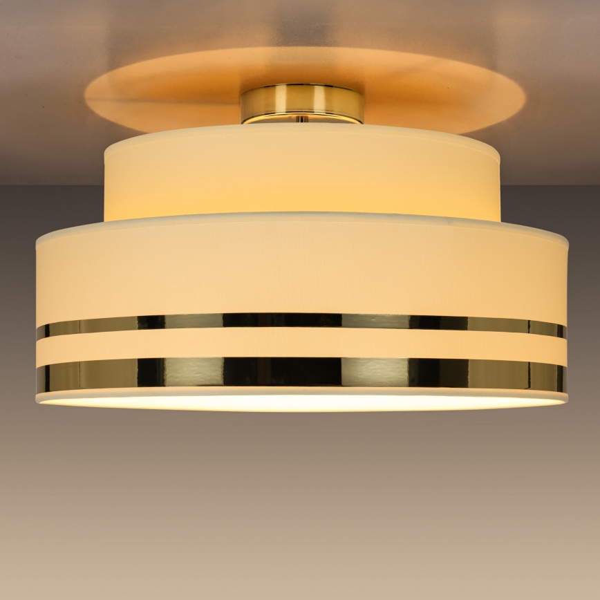 Plafón TAMI 1xE27/60W/230V beige/dorado