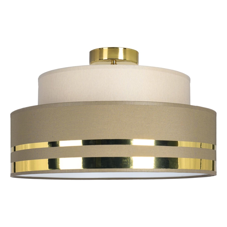 Plafón TAMI 1xE27/60W/230V beige/marrón/dorado