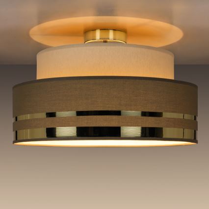 Plafón TAMI 1xE27/60W/230V beige/marrón/dorado