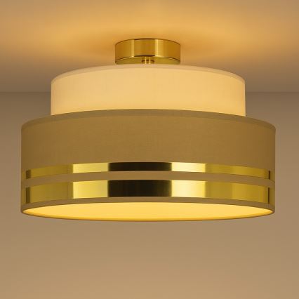 Plafón TAMI 1xE27/60W/230V beige/marrón/dorado