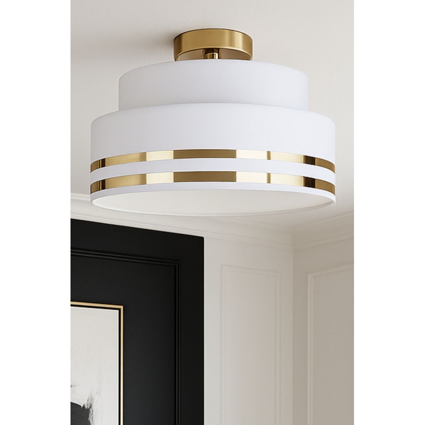 Plafón TAMI 1xE27/60W/230V color crema/dorado