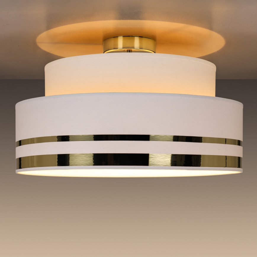 Plafón TAMI 1xE27/60W/230V color crema/dorado