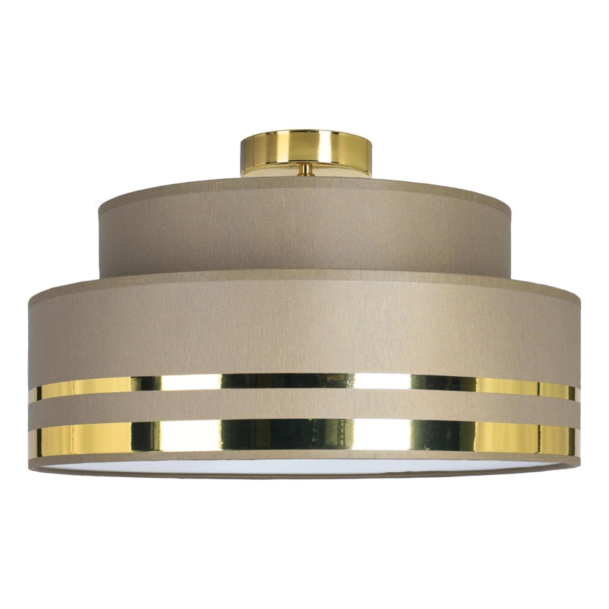 Plafón TAMI 1xE27/60W/230V marrón/dorado