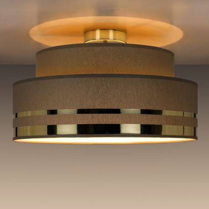 Plafón TAMI 1xE27/60W/230V marrón/dorado
