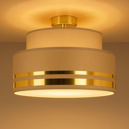 Plafón TAMI 1xE27/60W/230V marrón/dorado