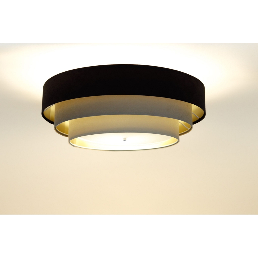 Plafón TRINITI 2xE27/60W/230V marrón/beige/dorado
