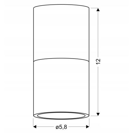 Plafón TUBA 1xGU10/15W/230V