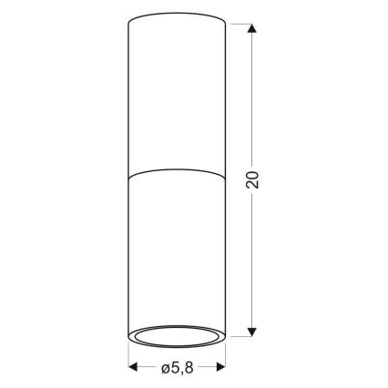 Plafón TUBA 1xGU10/15W/230V