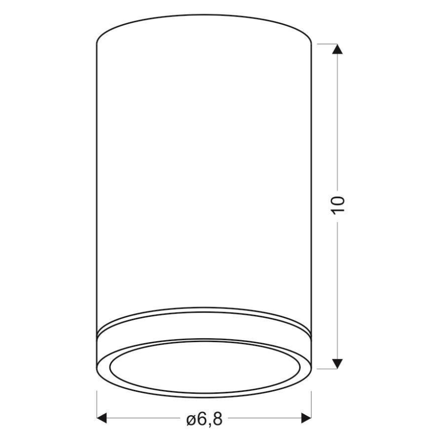 Plafón TUBA GU10/15W/230V