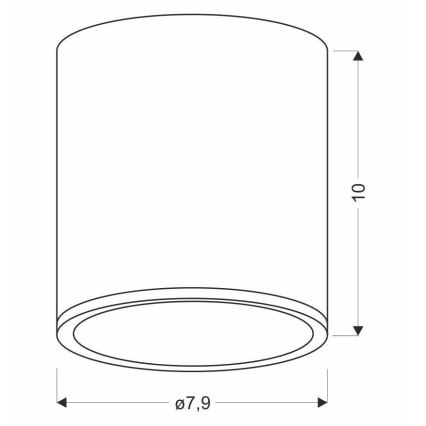 Plafón TUBA GU10/15W/230V