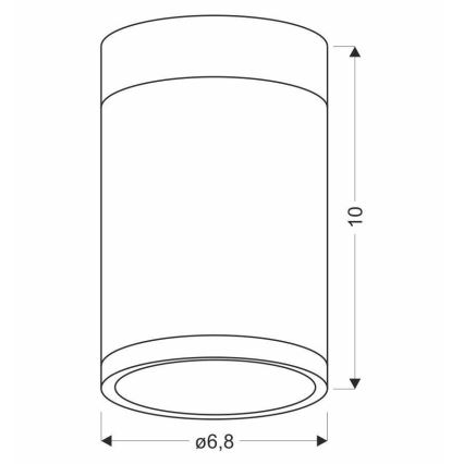 Plafón TUBA GU10/15W/230V