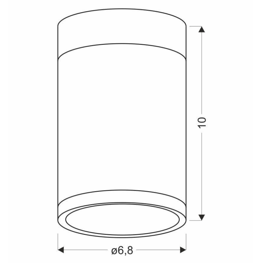 Plafón TUBA GU10/15W/230V