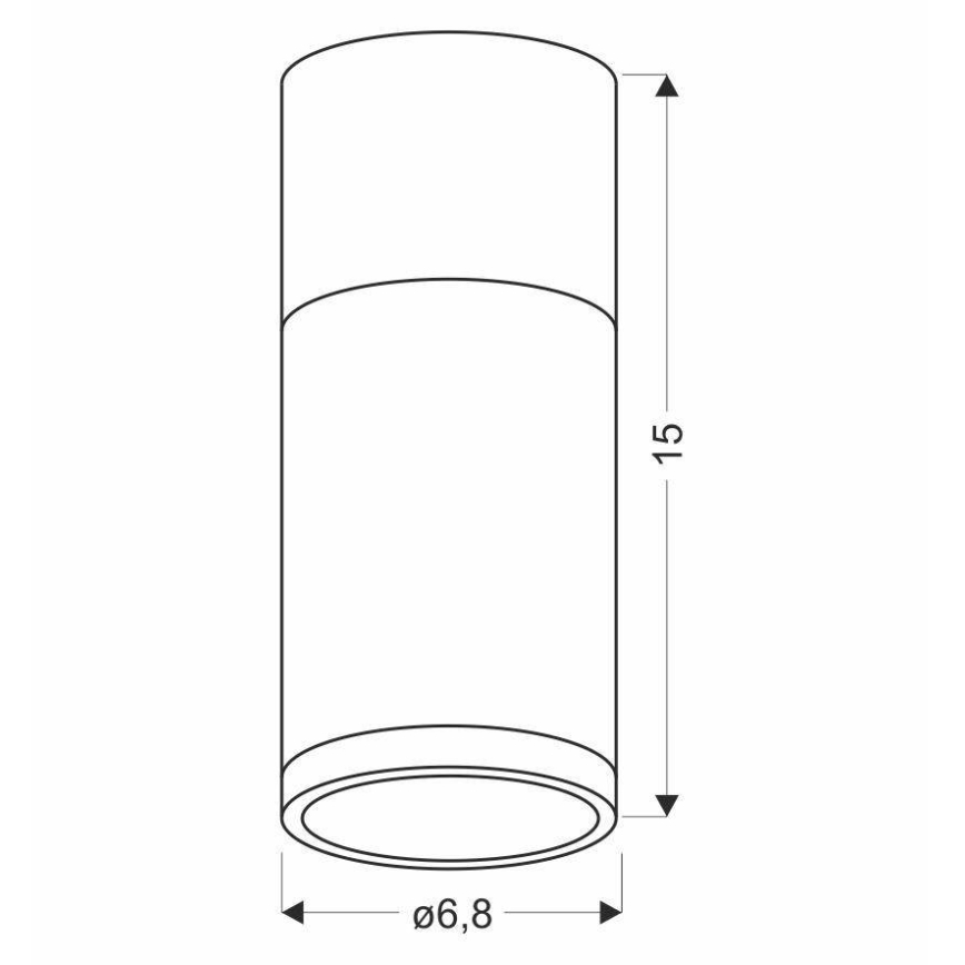 Plafón TUBA GU10/15W/230V