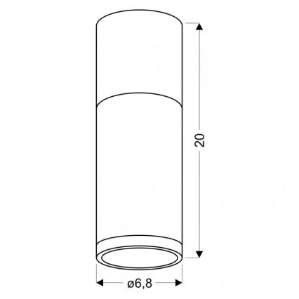 Plafón TUBA GU10/15W/230V